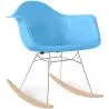 Sedia a Dondolo - Design Scandinavo - Gambe in Legno e Metallo - Nordika image 9