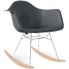 Sedia a Dondolo - Design Scandinavo - Gambe in Legno e Metallo - Nordika image 9