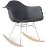 Sedia a Dondolo - Design Scandinavo - Gambe in Legno e Metallo - Nordika image 9