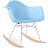 Sedia a Dondolo - Design Scandinavo - Gambe in Legno e Metallo - Nordika image 9