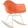 Sedia a Dondolo - Design Scandinavo - Gambe in Legno e Metallo - Nordika image 9
