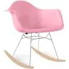 Sedia a Dondolo - Design Scandinavo - Gambe in Legno e Metallo - Nordika image 9