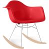 Sedia a Dondolo - Design Scandinavo - Gambe in Legno e Metallo - Nordika image 9
