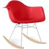 Sedia a Dondolo - Design Scandinavo - Gambe in Legno e Metallo - Nordika image 9