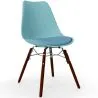 Sedia da Pranzo con Cuscino - Design Scandinavo e Gambe in Legno Scuro - Skögur image 9