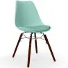 Sedia da Pranzo con Cuscino - Design Scandinavo e Gambe in Legno Scuro - Skögur image 9