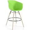 Sgabello da Bar - Design Scandinavo - Gambe in Legno Naturale - Melania image 9