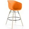 Sgabello da Bar - Design Scandinavo - Gambe in Legno Naturale - Melania image 9