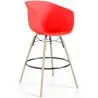 Sgabello da Bar - Design Scandinavo - Gambe in Legno Naturale - Melania image 9