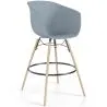 Sgabello da Bar - Design Scandinavo - Gambe in Legno Naturale - Melania image 9