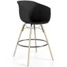 Sgabello da Bar - Design Scandinavo - Gambe in Legno Naturale - Melania image 9