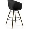 Sgabello da Bar - Design Scandinavo - Gambe in Legno Scuro - Pirela image 9
