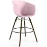 Sgabello da Bar - Design Scandinavo - Gambe in Legno Scuro - Pirela image 9