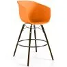 Sgabello da Bar - Design Scandinavo - Gambe in Legno Scuro - Pirela image 9