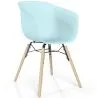 Sedia da Pranzo - Design Scandinavo - Gambe in Legno Naturale - Polin image 9