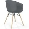 Sedia da Pranzo - Design Scandinavo - Gambe in Legno Naturale - Polin image 9