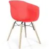 Sedia da Pranzo - Design Scandinavo - Gambe in Legno Naturale - Polin image 9