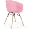 Sedia da Pranzo - Design Scandinavo - Gambe in Legno Naturale - Polin image 9