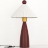 Lampada da tavolo con base in legno e paralume in cemento bianco - Ambiana image 9