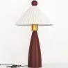 Lampada da tavolo con base in legno e paralume in cemento bianco - Ambiana image 9