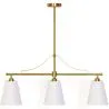 Lampada a Sospensione in Metallo Dorato Anticato con 3 Paralumi - Bubles image 9