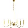 Lampada a sospensione dorata a 6 bracci – Stile lampadario moderno in metallo - Vintessa image 9