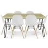 Pack Tavolo Hairpin (90x150 cm) + 6 Sedie da Pranzo Nordic Skögur image 9
