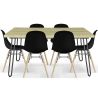 Pack Tavolo Hairpin (90x150 cm) + 6 Sedie da Pranzo Nordic Skögur image 9