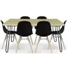 Pack Tavolo Hairpin (90x150 cm) + 6 Sedie da Pranzo Nordic Skögur image 9