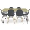 Pack Tavolo Hairpin (90x150 cm) + 6 Sedie da Pranzo Nordic Skögur image 9