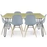 Pack Tavolo Hairpin (90x150 cm) + 6 Sedie da Pranzo Nordic Skögur image 9