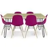 Pack Tavolo Hairpin (90x150 cm) + 6 Sedie da Pranzo Nordic Skögur image 9