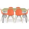 Pack Tavolo Hairpin (90x150 cm) + 6 Sedie da Pranzo Nordic Skögur image 9