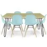 Pack Tavolo Hairpin (90x150 cm) + 6 Sedie da Pranzo Nordic Skögur image 9