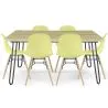 Pack Tavolo Hairpin (90x150 cm) + 6 Sedie da Pranzo Nordic Skögur image 9