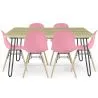 Pack Tavolo Hairpin (90x150 cm) + 6 Sedie da Pranzo Nordic Skögur image 9