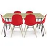 Pack Tavolo Hairpin (90x150 cm) + 6 Sedie da Pranzo Nordic Skögur image 9