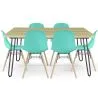 Pack Tavolo Hairpin (90x150 cm) + 6 Sedie da Pranzo Nordic Skögur image 9