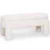 Panca Con Contenitore Rivestita In Tessuto Bouclé Bianco Panna – Seduta Moderna Per Soggiorno E Camera - Boreta image 9