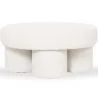 Pouf Di Design In Bouclé Bianco – Tavolino Moderno - Sera image 9