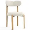 Sedia da pranzo Rivestita in chenille - Gambe effetto rovere - Design ergonomico e moderno - Okare image 9