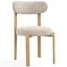 Sedia da pranzo Rivestita in chenille - Gambe effetto rovere - Design ergonomico e moderno - Okare image 9