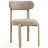 Sedia da pranzo Rivestita in chenille - Gambe effetto rovere - Design ergonomico e moderno - Okare image 9