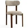 Sedia da pranzo rivestita in Chenille – Gambe effetto legno scuro – Design ergonomico e moderno – Okare image 9