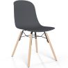 Sedia da pranzo con gambe in legno naturale – Stile moderno e funzionalità -Broly image 9