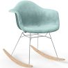 Sedia a dondolo moderna in tessuto imbottito – Stile nordico - Nordika image 9