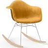 Sedia a dondolo moderna in tessuto imbottito – Stile nordico - Nordika image 9