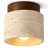Plafoniera – Faretto a soffitto – Legno e travertino – Léonie image 9