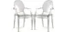 Pacco di 2 sedie da pranzo trasparenti - Design con braccioli - Louis XIV image 9