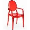 Sedia da pranzo trasparente - Design con braccioli - Louis XIV image 9